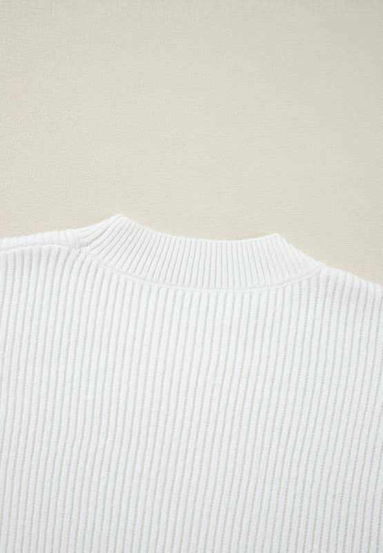 Heart Sequin Round Neck Long Sleeve Sweater - Love Salve
